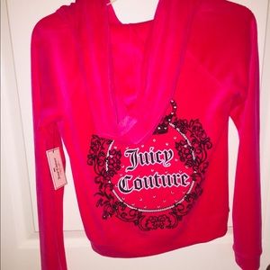 💞Juicy Couture Hot pink velvet sweatshirt💞